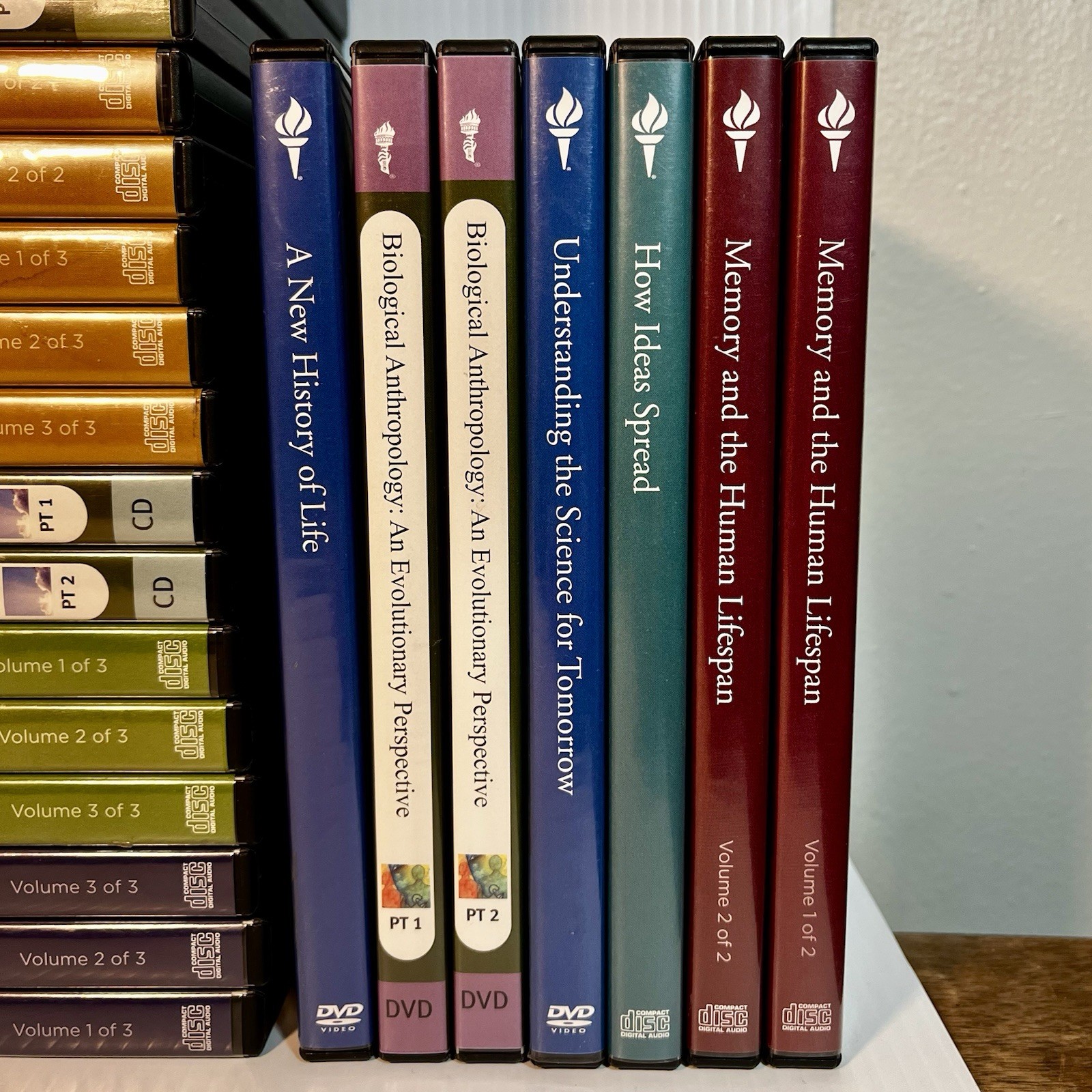 The Great Courses Lot of 39 Different Full Courses on DVDs (86 cases) Collegiate