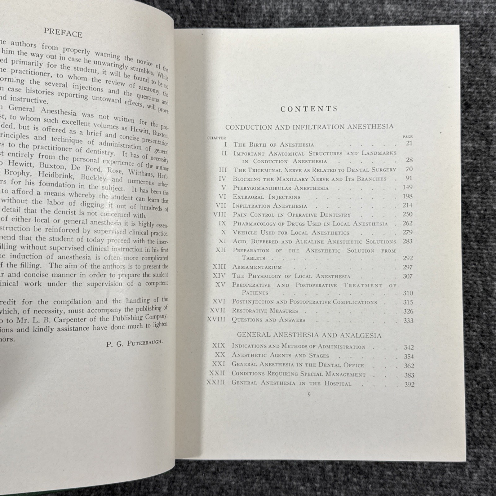 Conduction Infiltration General Anesthesia Dentistry 1943 4th Nevin & Puterbaugh