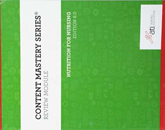 Nutrition for Nursing – Paperback, by Content Mastery Series – Very Good j