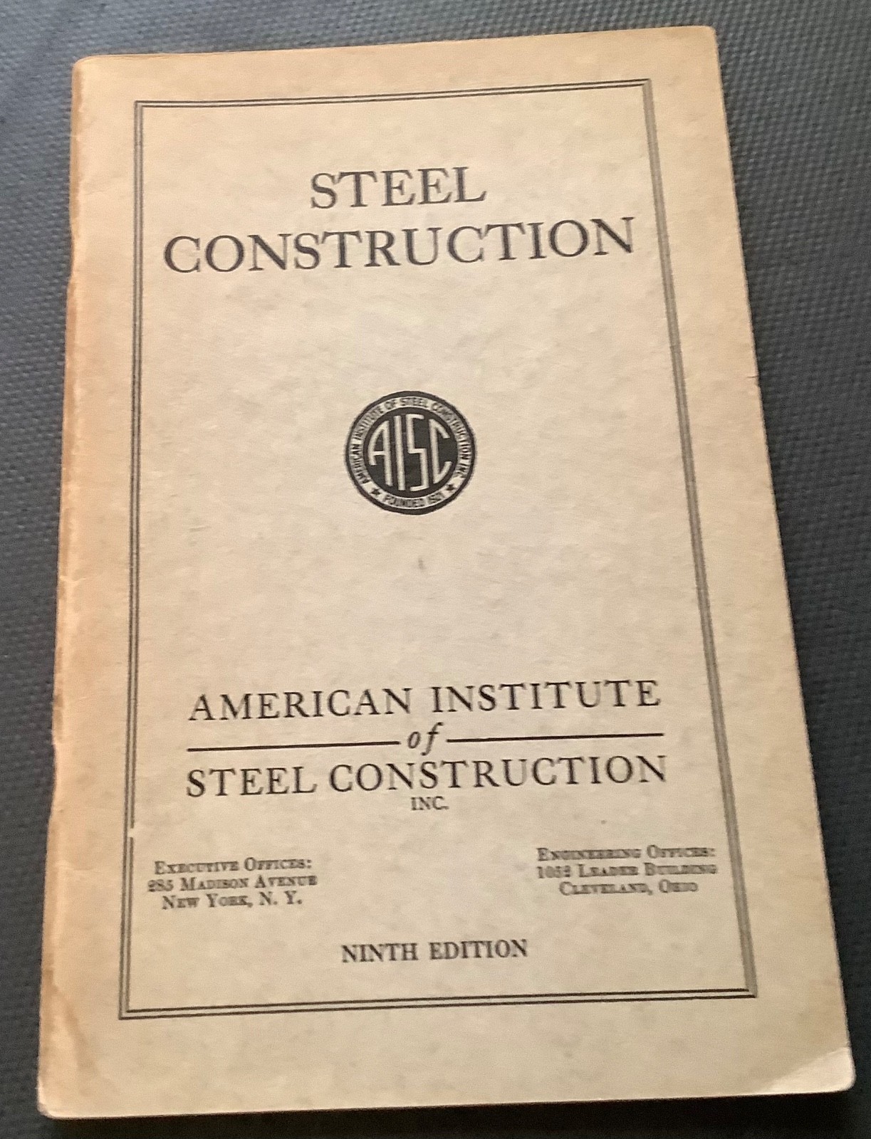 Vintage Lot 2 civ engr texts ACI318-47 & AISC stl const pre-1st ed 1927, softcov