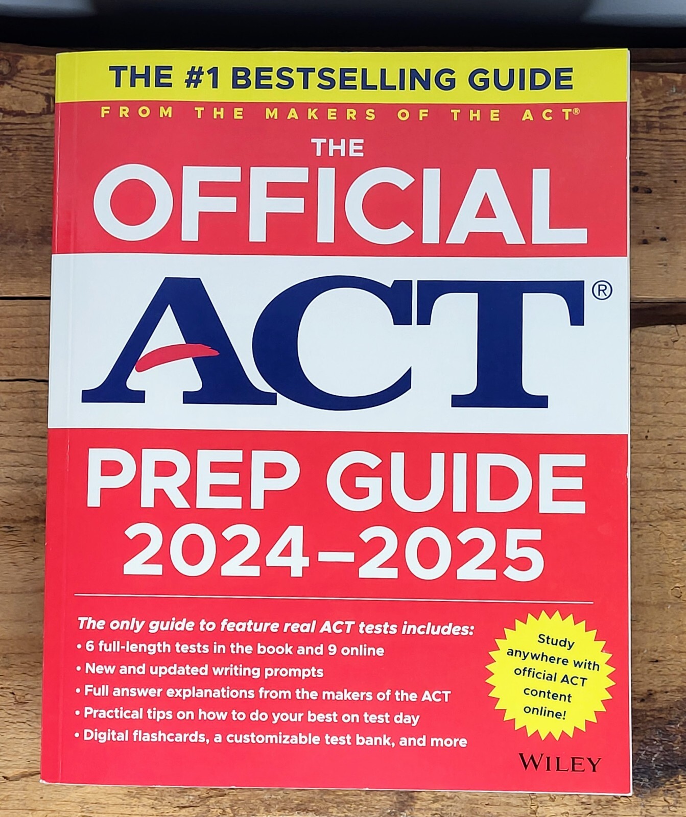 Official ACT Prep Guide 2024-2025: Study Guide, Practice Tests, & Online New
