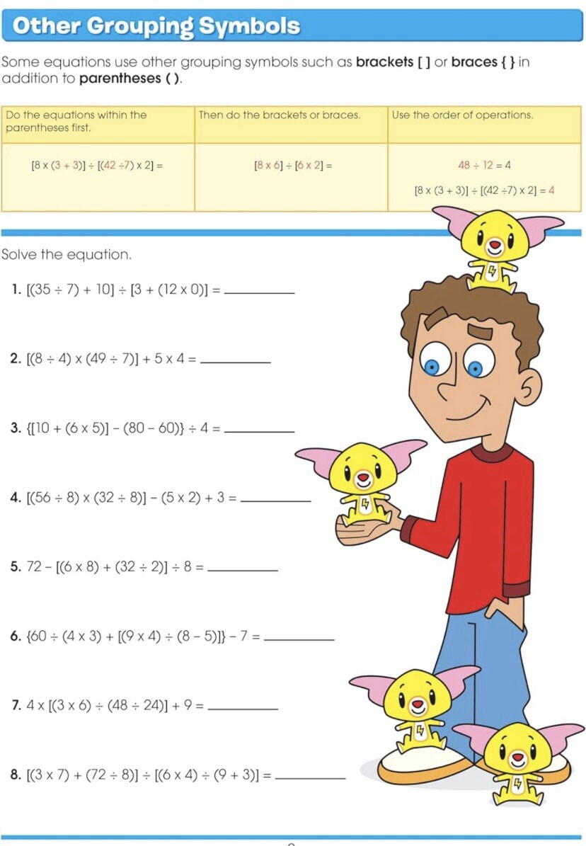 School Zone – Math Basics 5 Workbook – 64 Pages Ages 10 to 11 5th Grade Divisi..