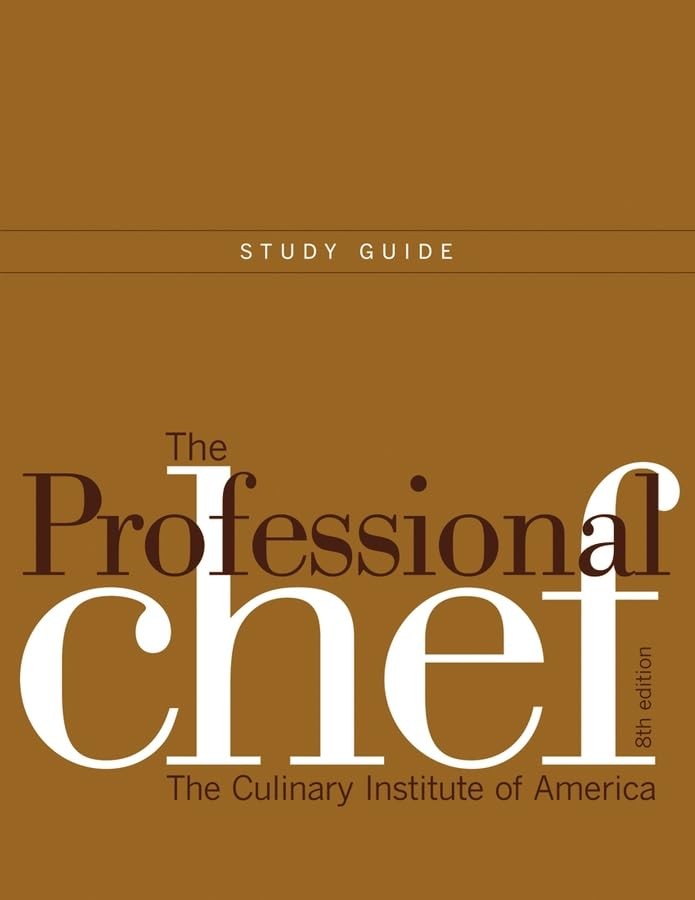 The Professional Chef: Study Guide – Paperback – GOOD