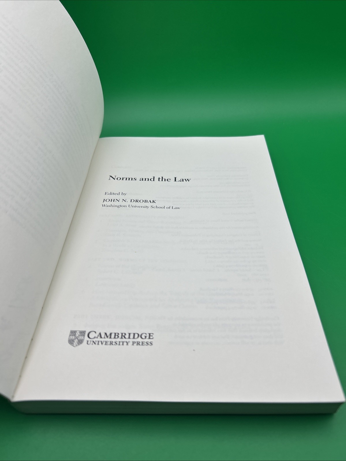 Norms And the Law John Drobak social aspects economic political science legal