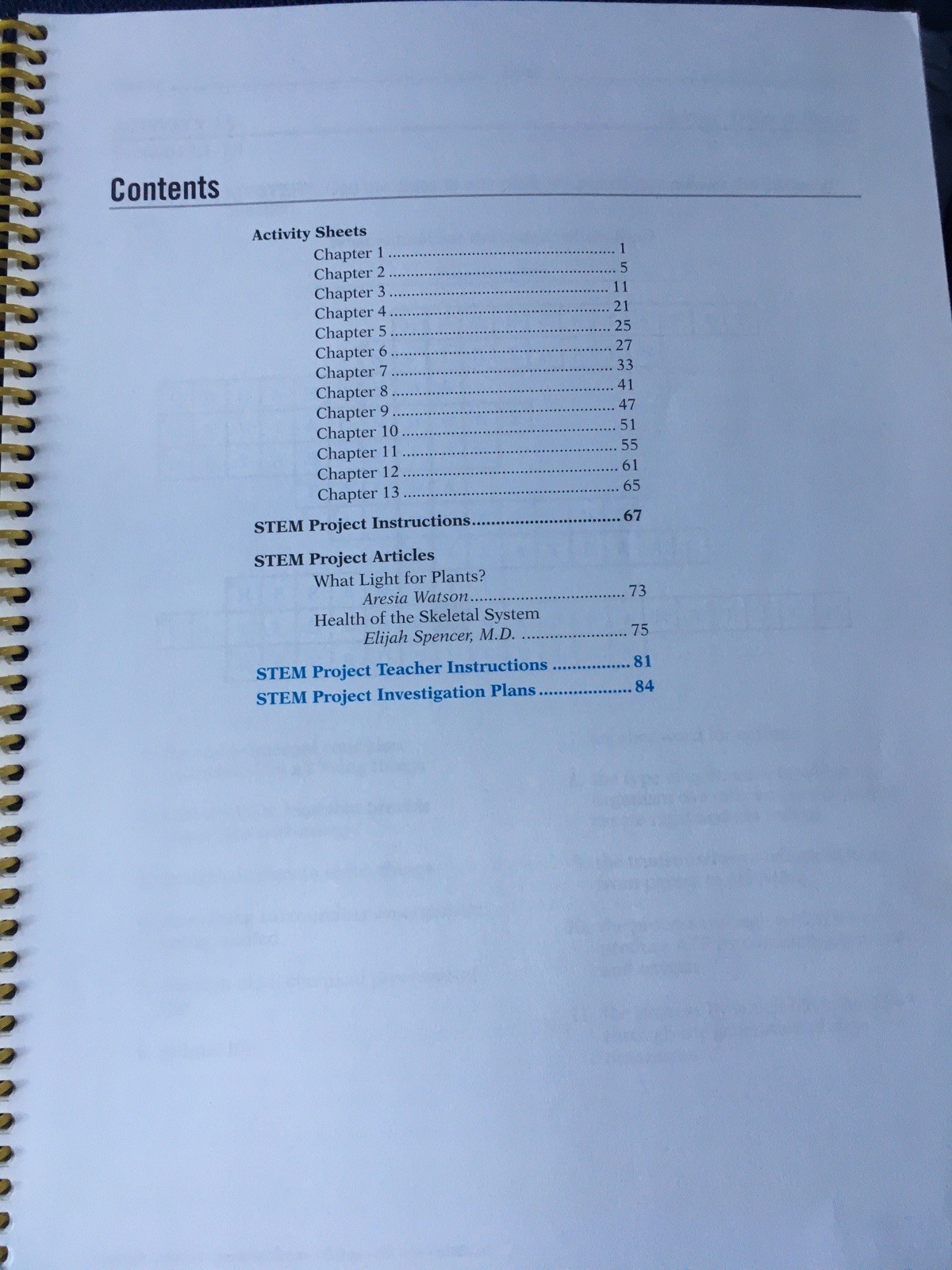 Abeka Science Order & Design Activity Book Key & Test Key (2nd Edition)