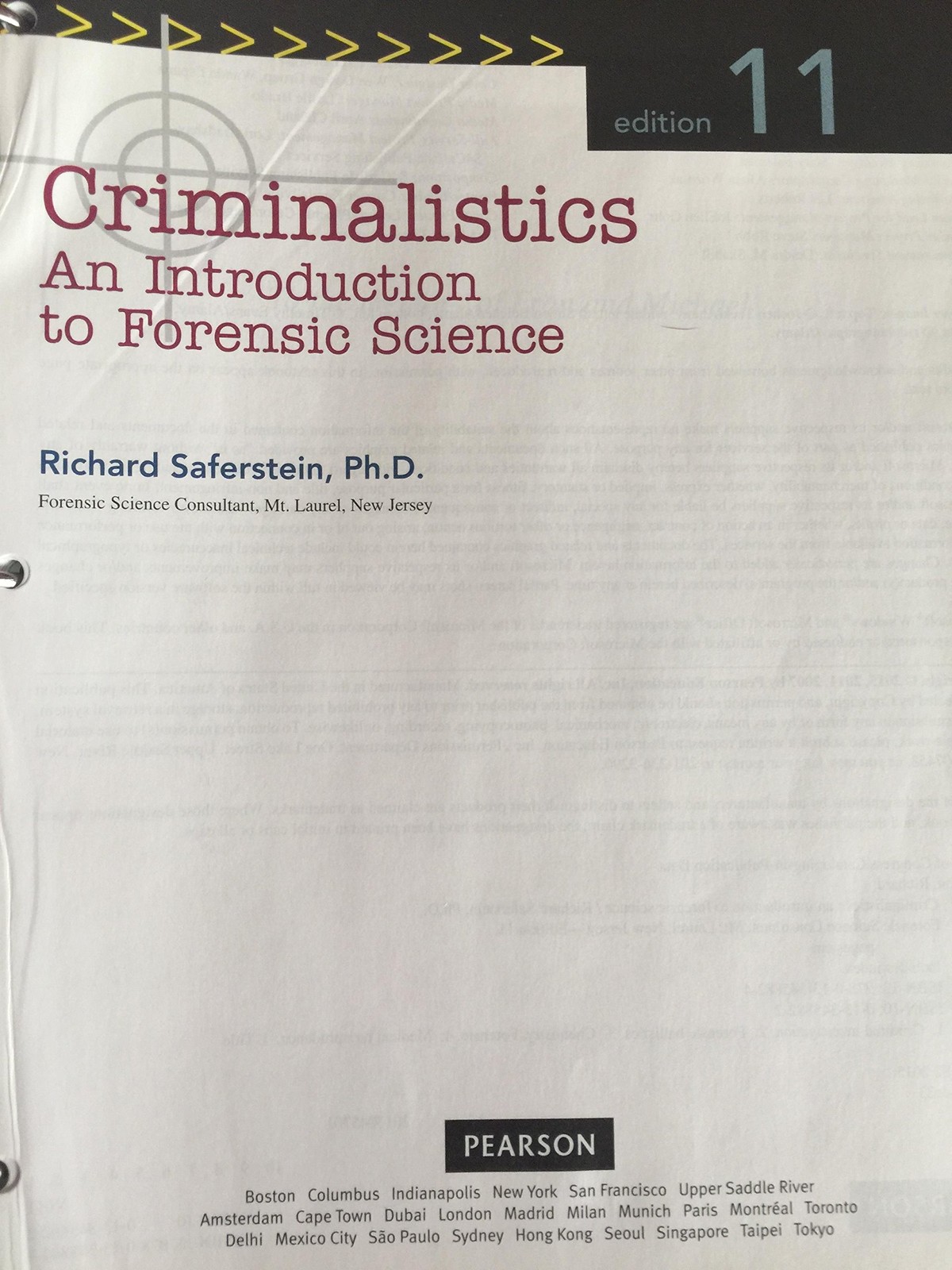 Criminalistics: An Introduction to Forensic Science (11th Edition)