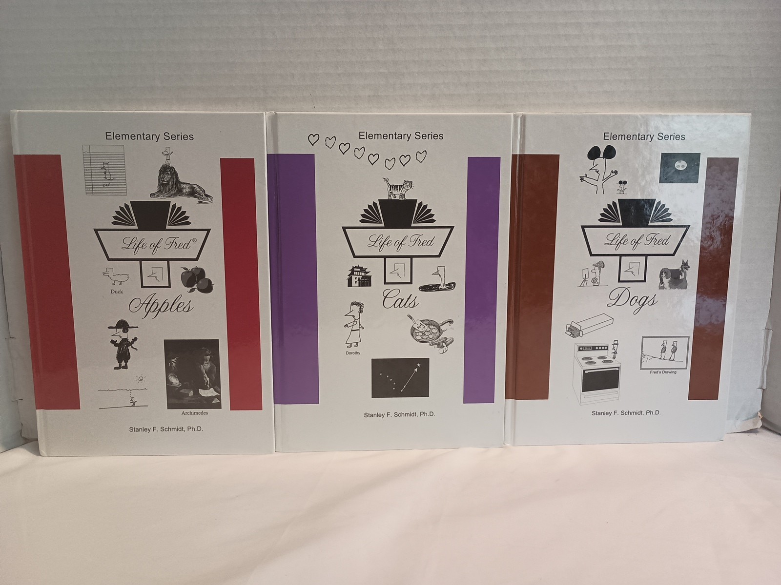 Life Of Fred Books 1, 3, & 4- Apples, Cats, & Dogs, Elementary Series Math