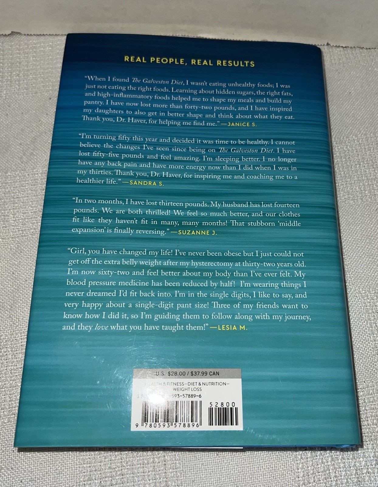 The Galveston Diet The Doctor Developed, Patient Proven Hardcover New