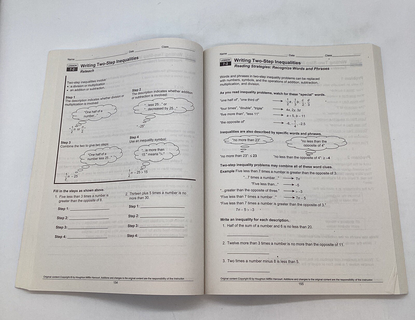 Go Math! Grade 7 Set- Text, Solutions Key, Assessment Resources- 7th Grade