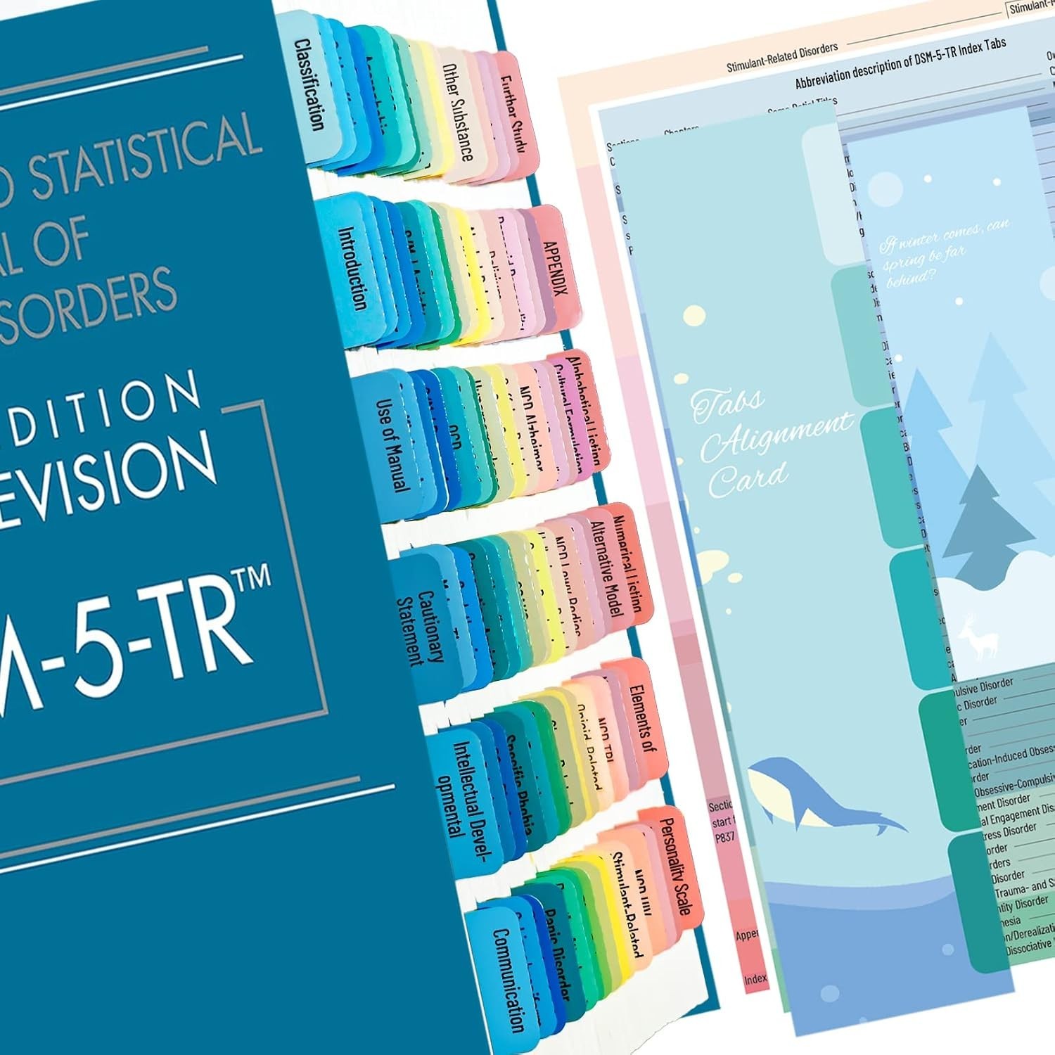 Diagnostic and Statistical Manual of Mental Disorders DSM-5-TR Index Tabs