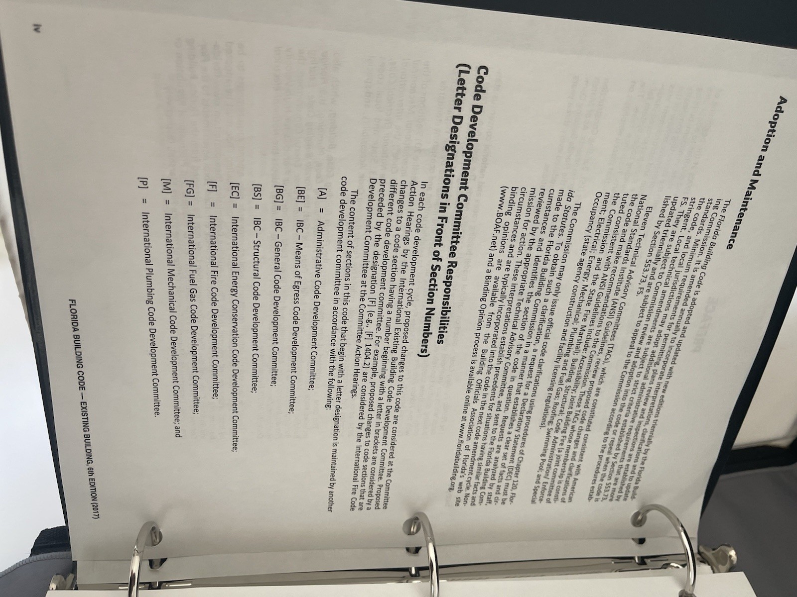 Florida Building Code – Existing Building, Sixth Edition Very Good Binder