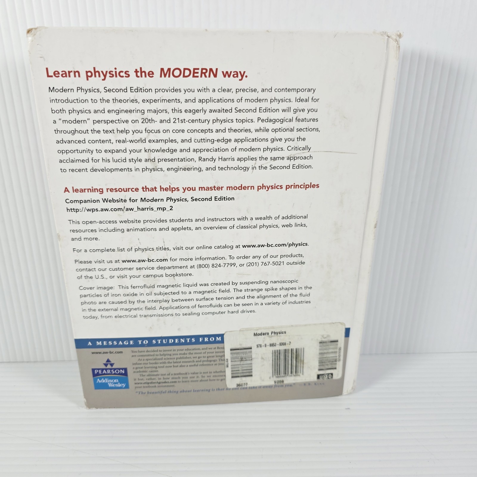 Modern Physics by Randy Harris – 2007 Hardcover Book
