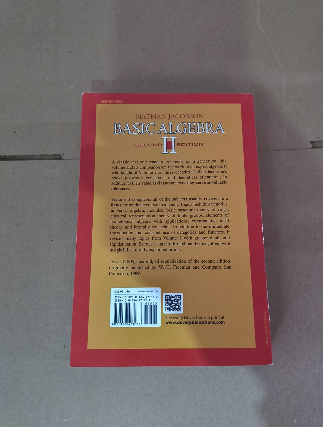 Dover Books on Mathematics Ser.: Basic Algebra II by Nathan Jacobson (2009,…