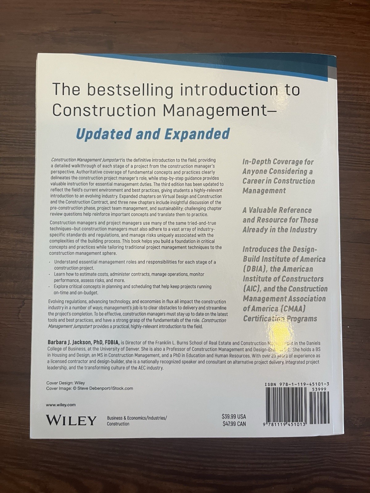 Construction Management JumpStart Third Edition by Barbara J. Jackson Wiley Book