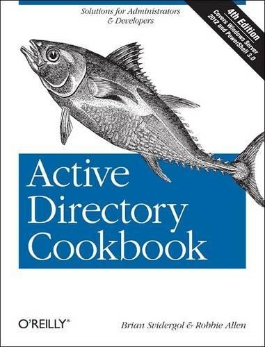 Brian Svidergol Active Directory Cookbook (Paperback)