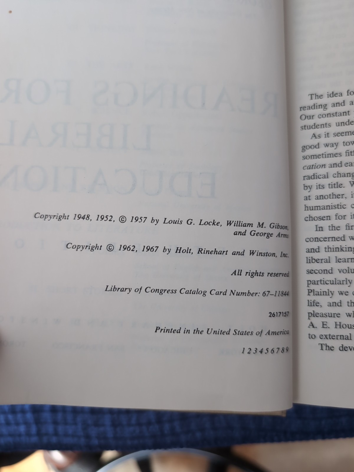Reading For liberal Education Fifth Edition