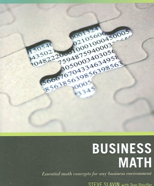 Business Math, Paperback by Slavin, Steve; Stouffer, Tere, Brand New, Free sh…