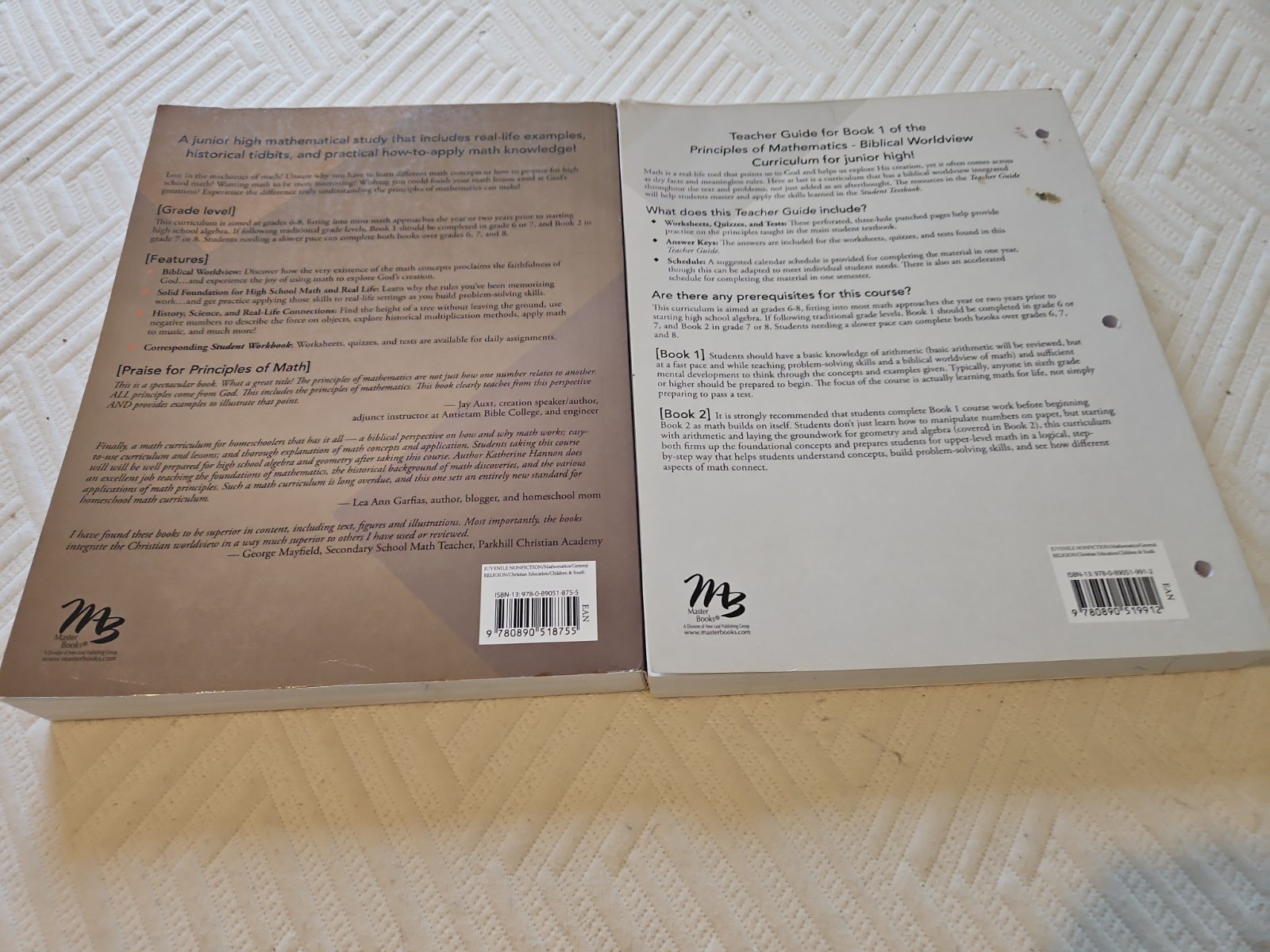 Master Books Principals Of Mathematics Book 1 Set