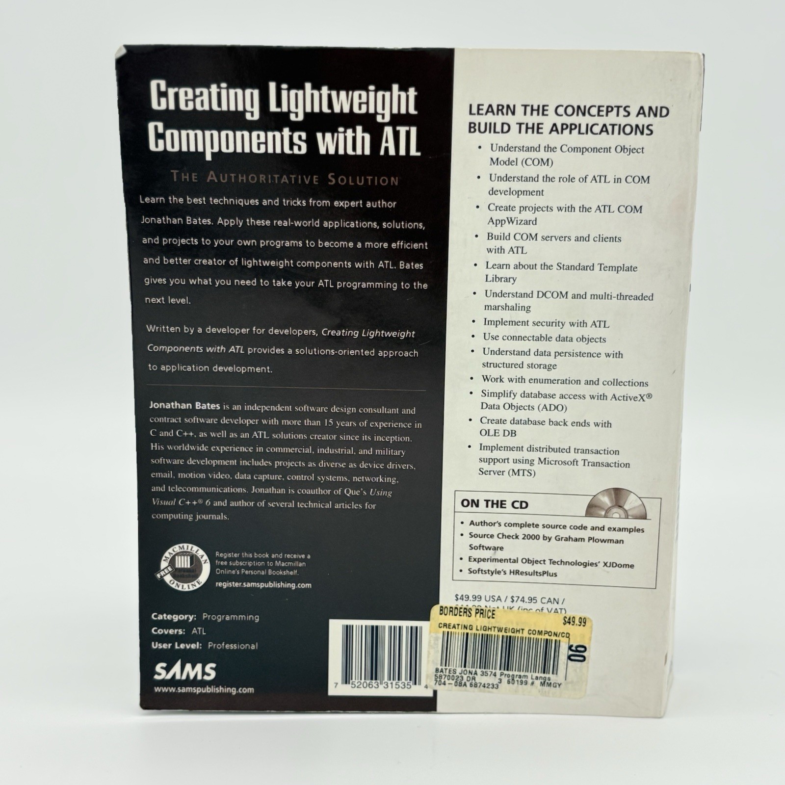 CREATING LIGHTWEIGHT COMPONENTS WITH ATL By Jonathan Bates **Mint Condition**