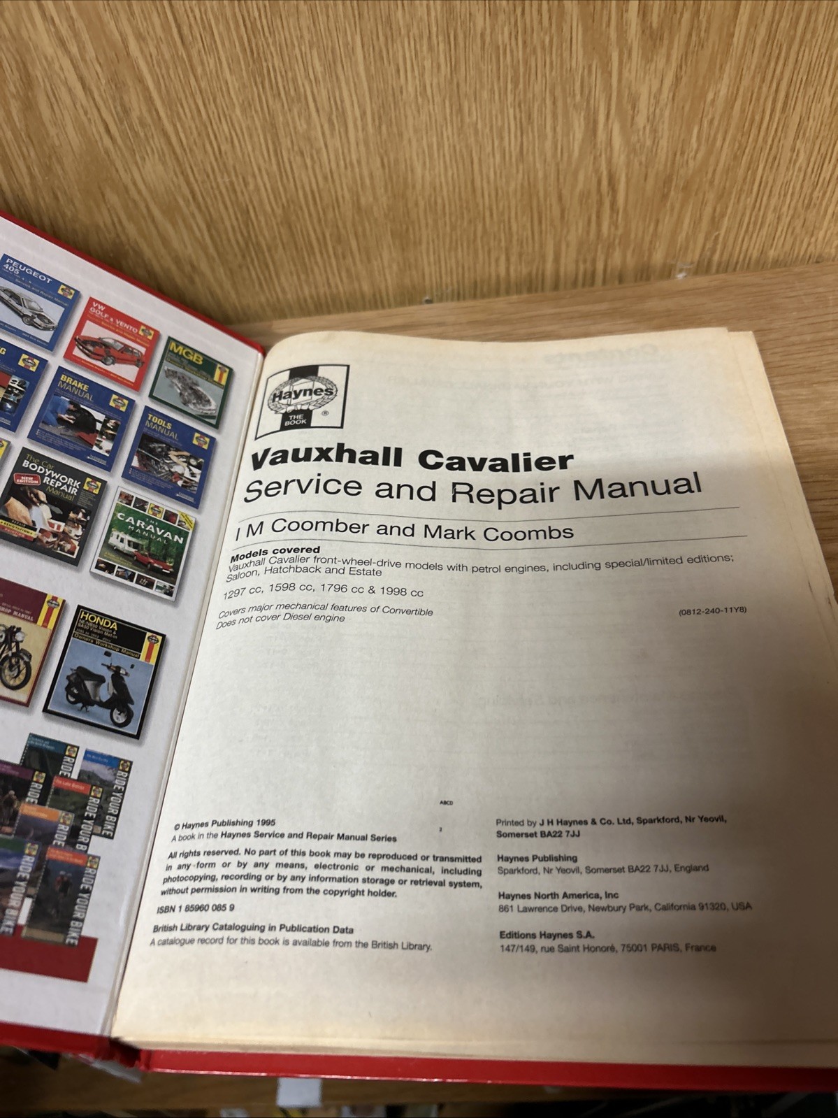 Vauxhall Cavalier 1981 To Oct 1988 (F Reg) Haynes Manual (M6)