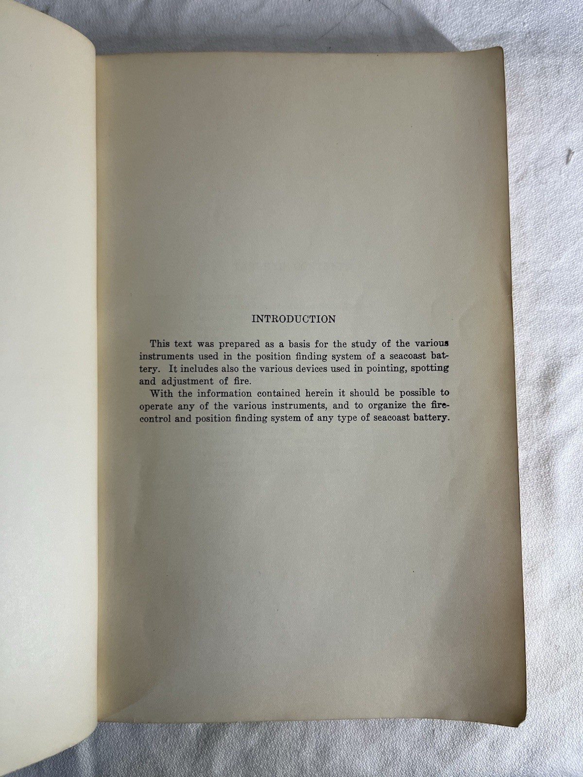 Artillery Army Extension Course Fire Control Book Position Finding Seacoast 1940