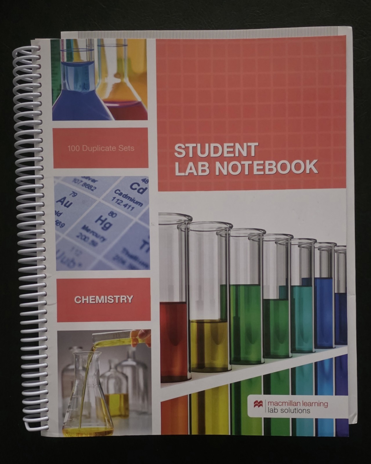 Hayden-McNeil Student Lab Notebook Chemistry 100 Duplicate Sets Spiral Bound