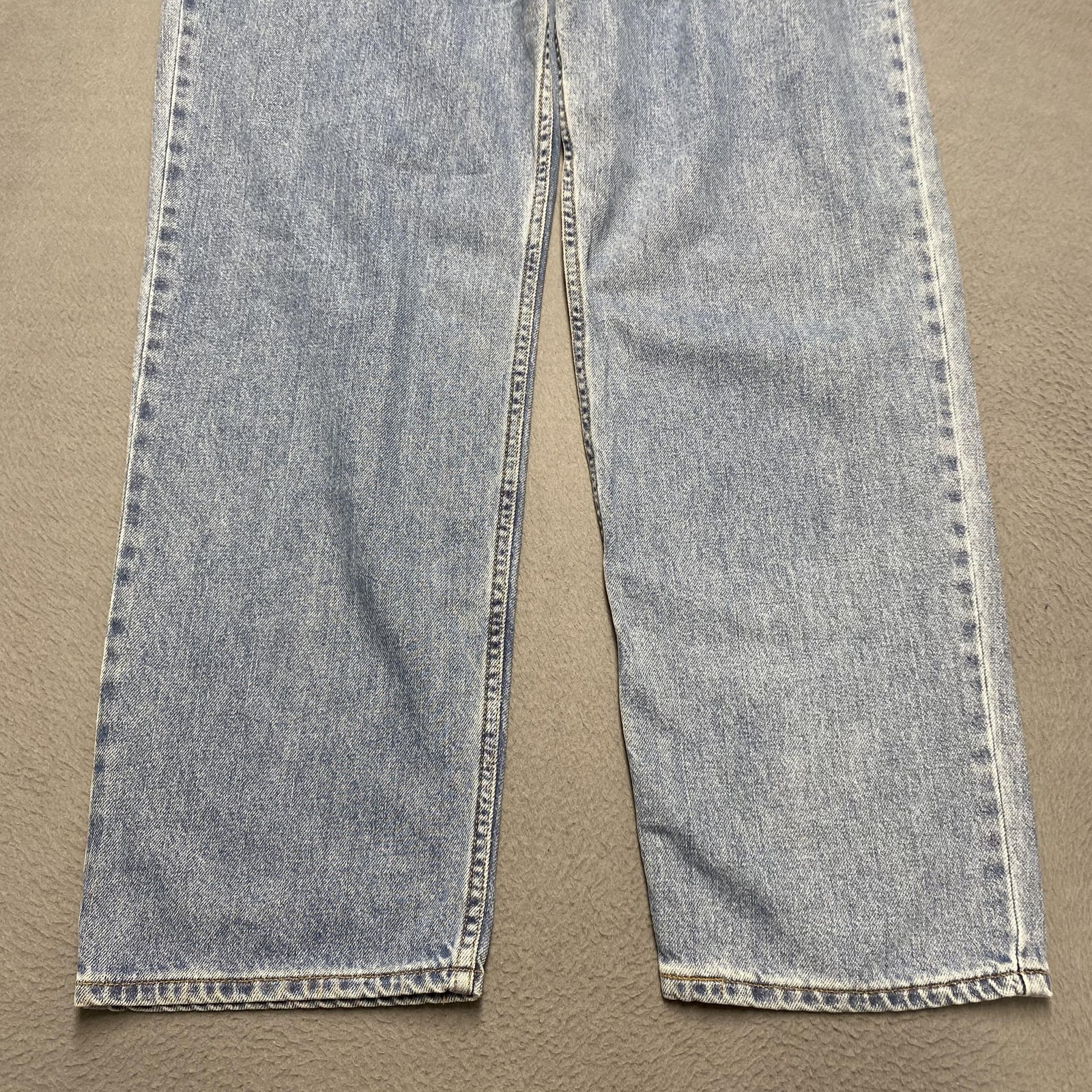 Vintage Levis 550 Jeans Mens 42×32 Light Blue Wash Relaxed Fit Tapered Denim