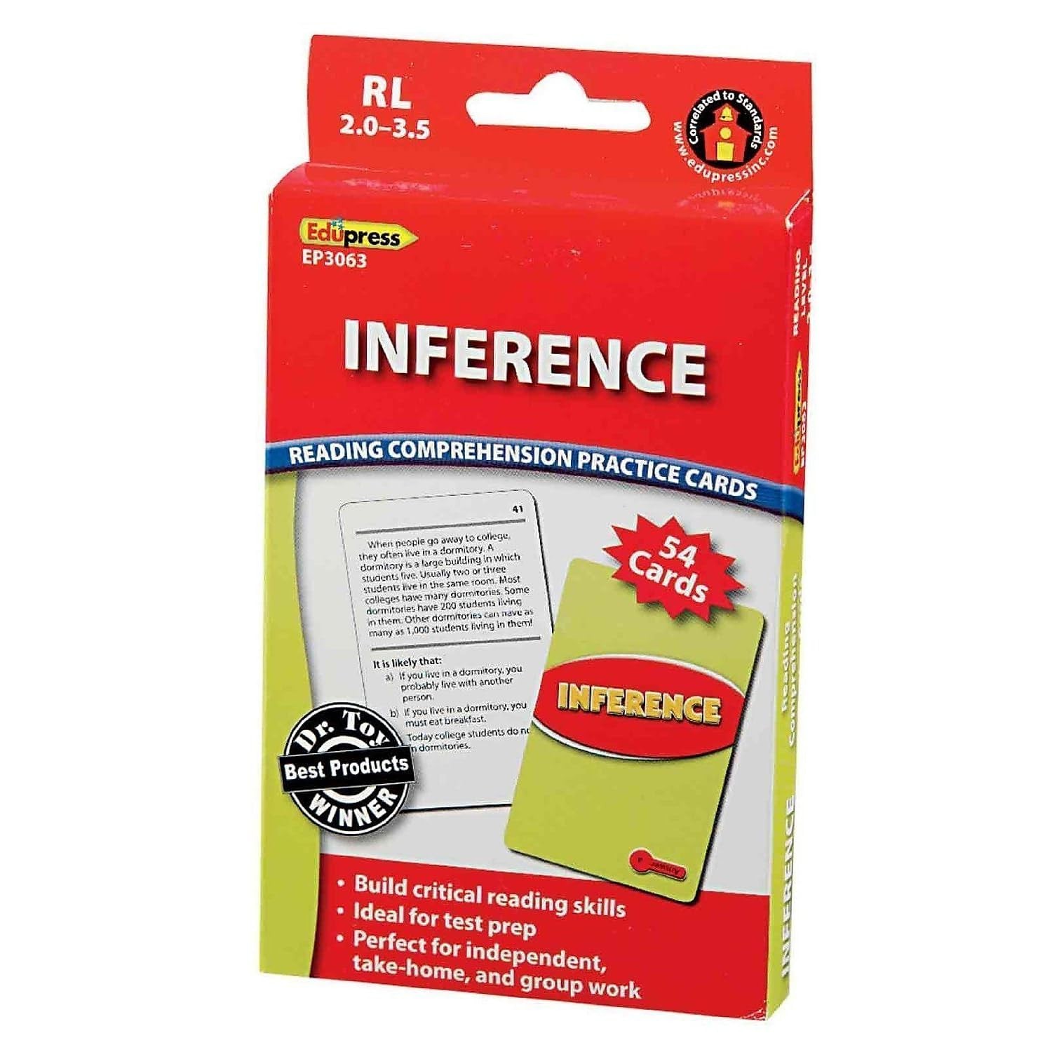 Office Product Level 2.0 3.5 Red Flash Cards For Reading Skills Test Prep
