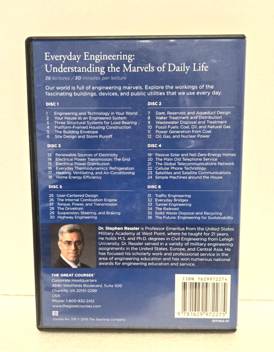 Everyday Engineering Understanding The Marvels Of Daily Life Guidebook & 6 DVD’s