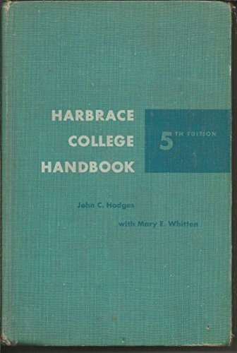Hodge’s Harbrace College Handbook by Miller, Robert K. Hardback Book The Fast