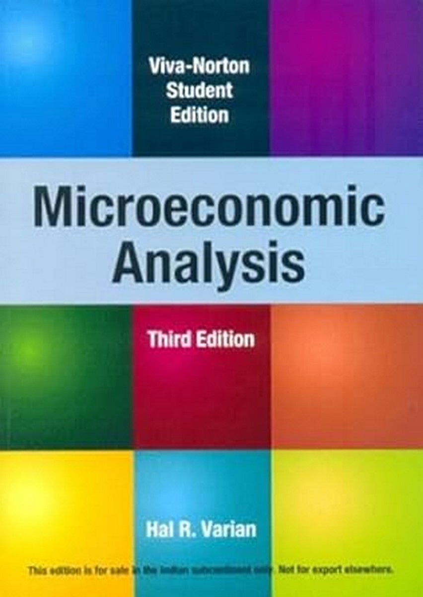 Microeconomic Analysis by Hal R. Varian 3rd INTL ED – 9788130908632