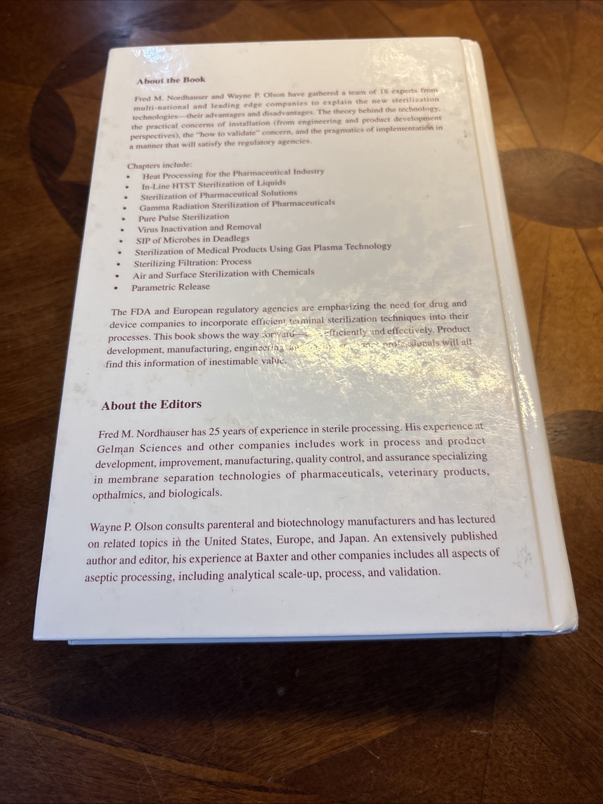Nordhauser & Olson ’98 HB Sterilization of Drugs and Devices Science Hard Cover