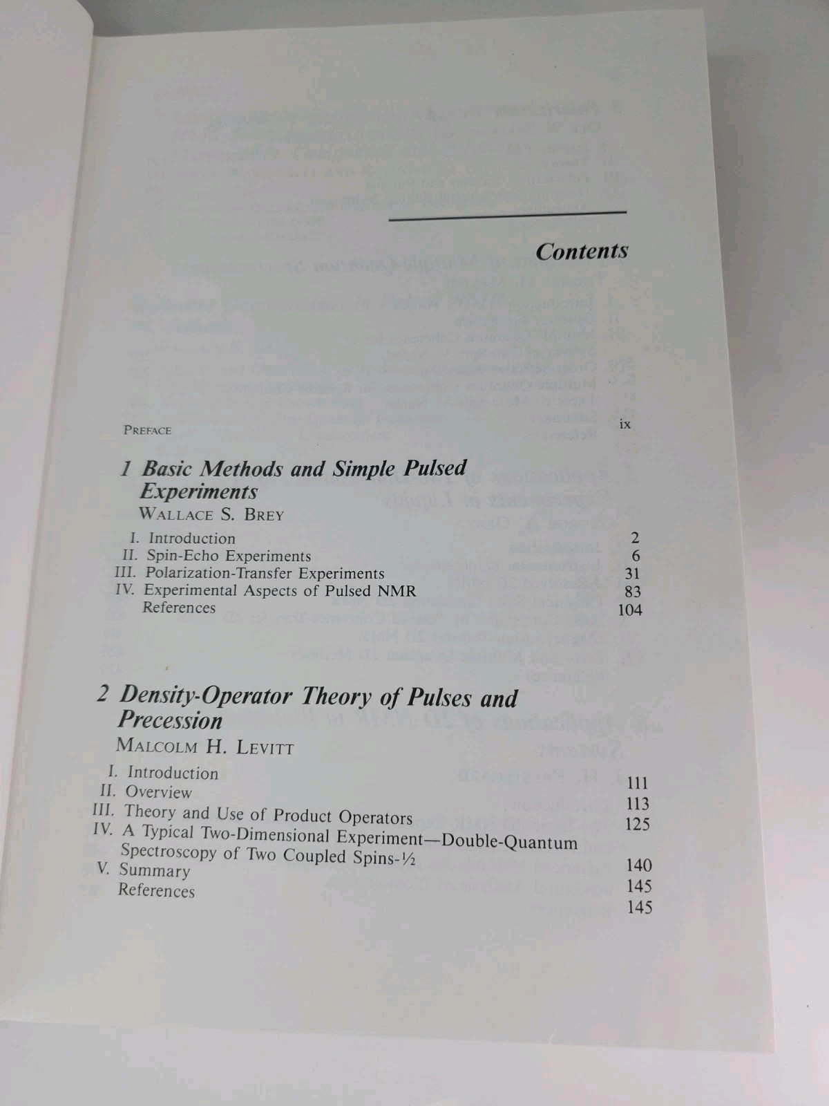 Wallace Brey Pulse Methods in 1D and 2D Liquid-Phase NMR Academic Press 1988