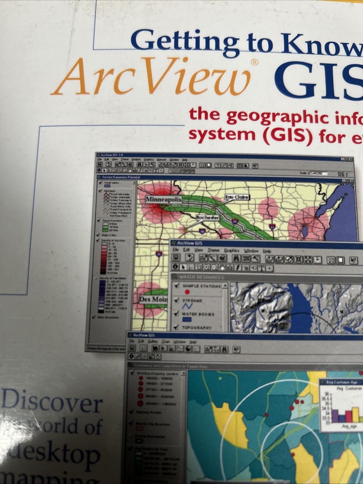 Getting to Know ArcView GIS by ESRI Press – Used – No CD – 1997 Publication