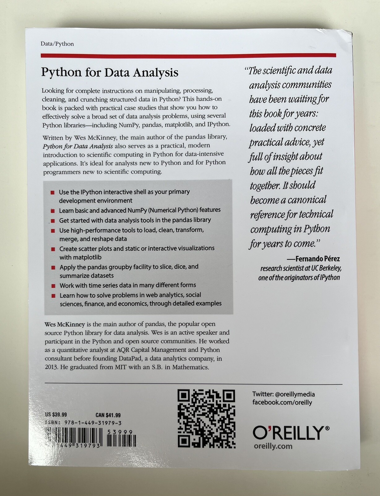 Python for Data Analysis : Data Wrangling with Pandas, NumPy, and IPython NEW