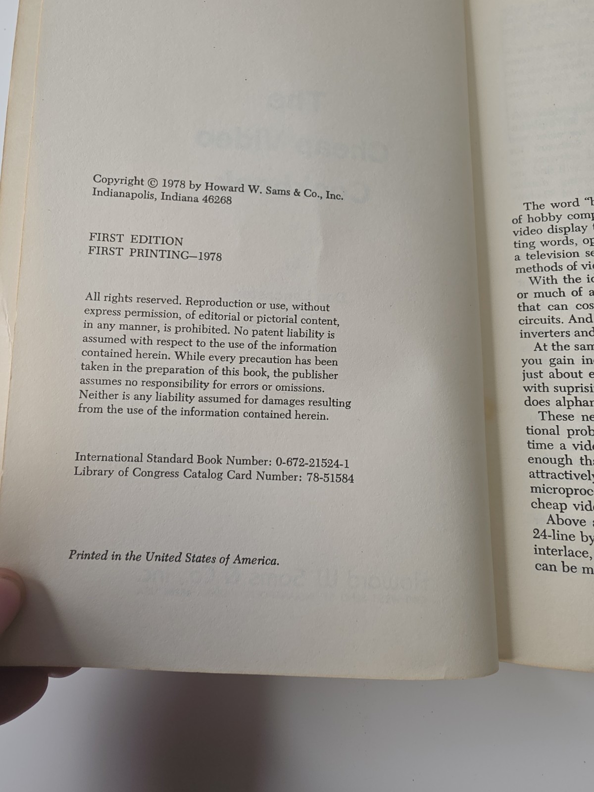 The Cheap Video Cookbook Don Lancaster Video Displays Guide 1978 First Printing