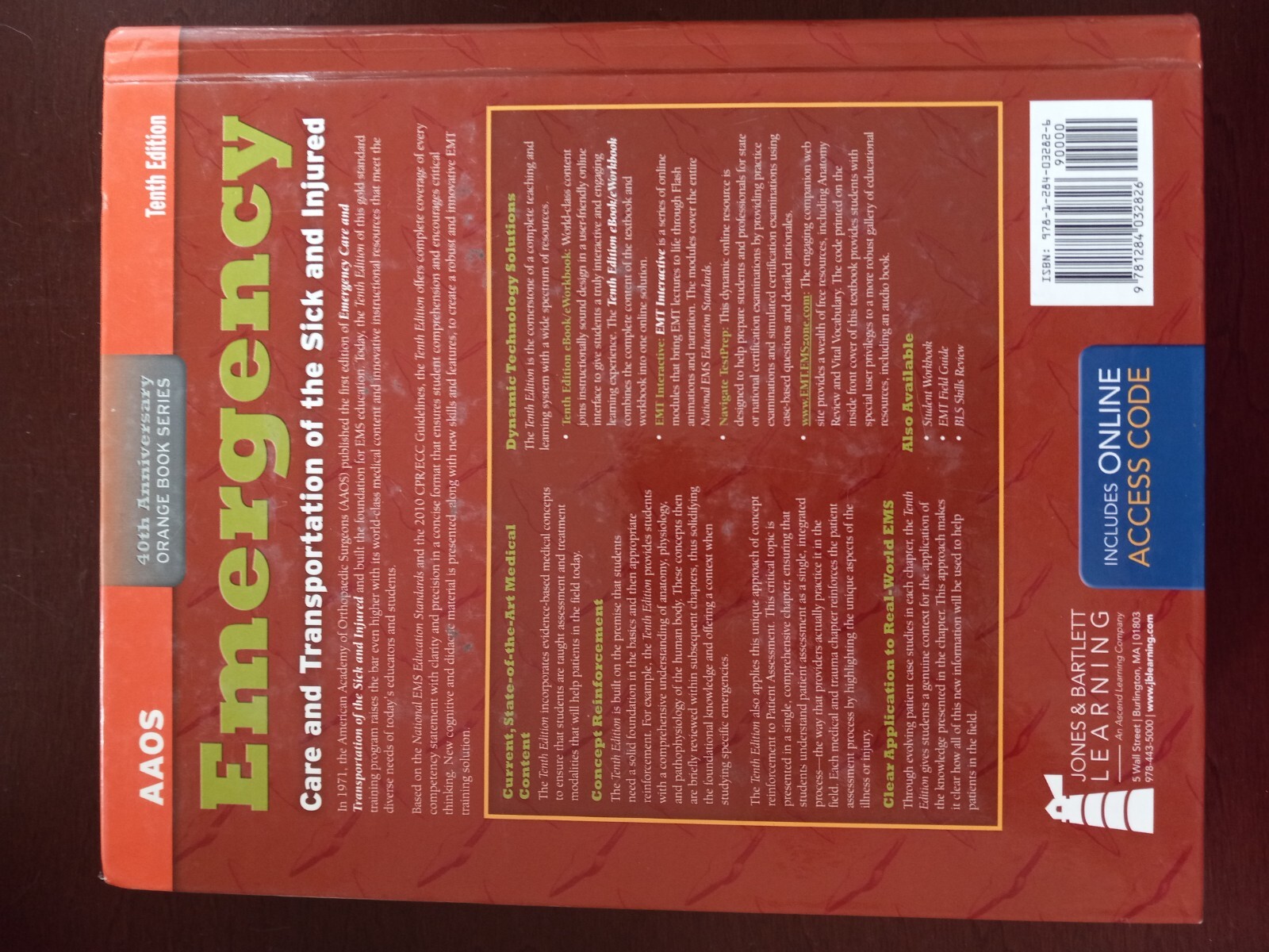 Emergency: Care and Transportation of the Sick and Injured AAOS (10th Edition)