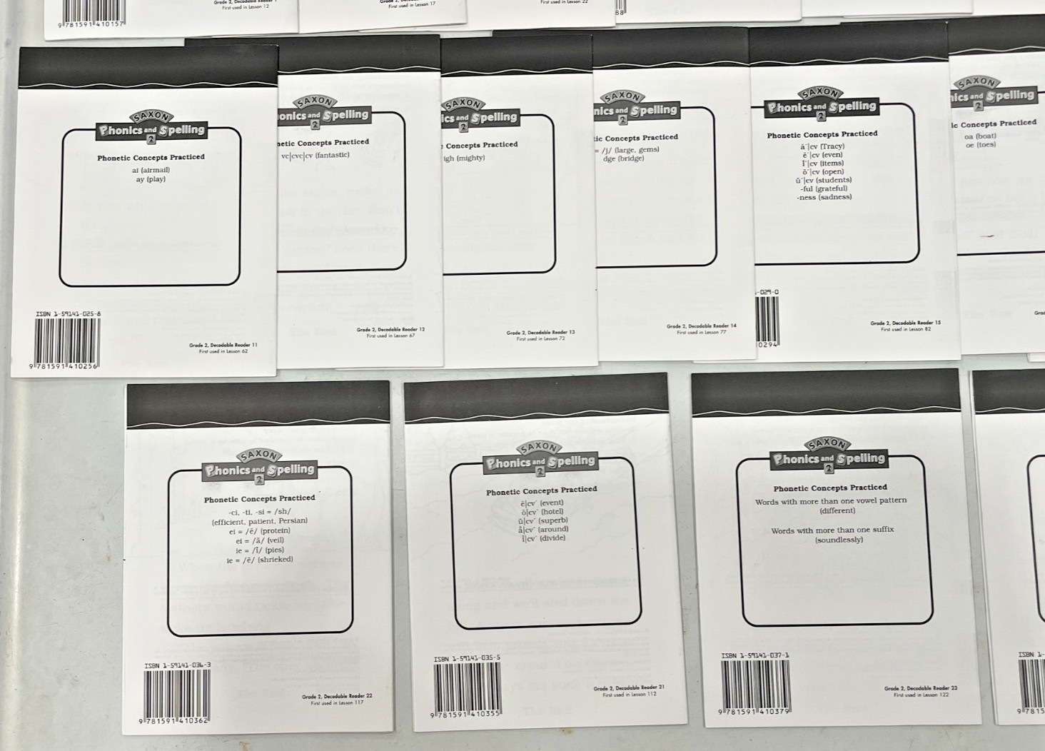 Saxon Phonics Spelling Complete Reader 2nd/Adv 1st Set 1-26 Homeschool 25 avail