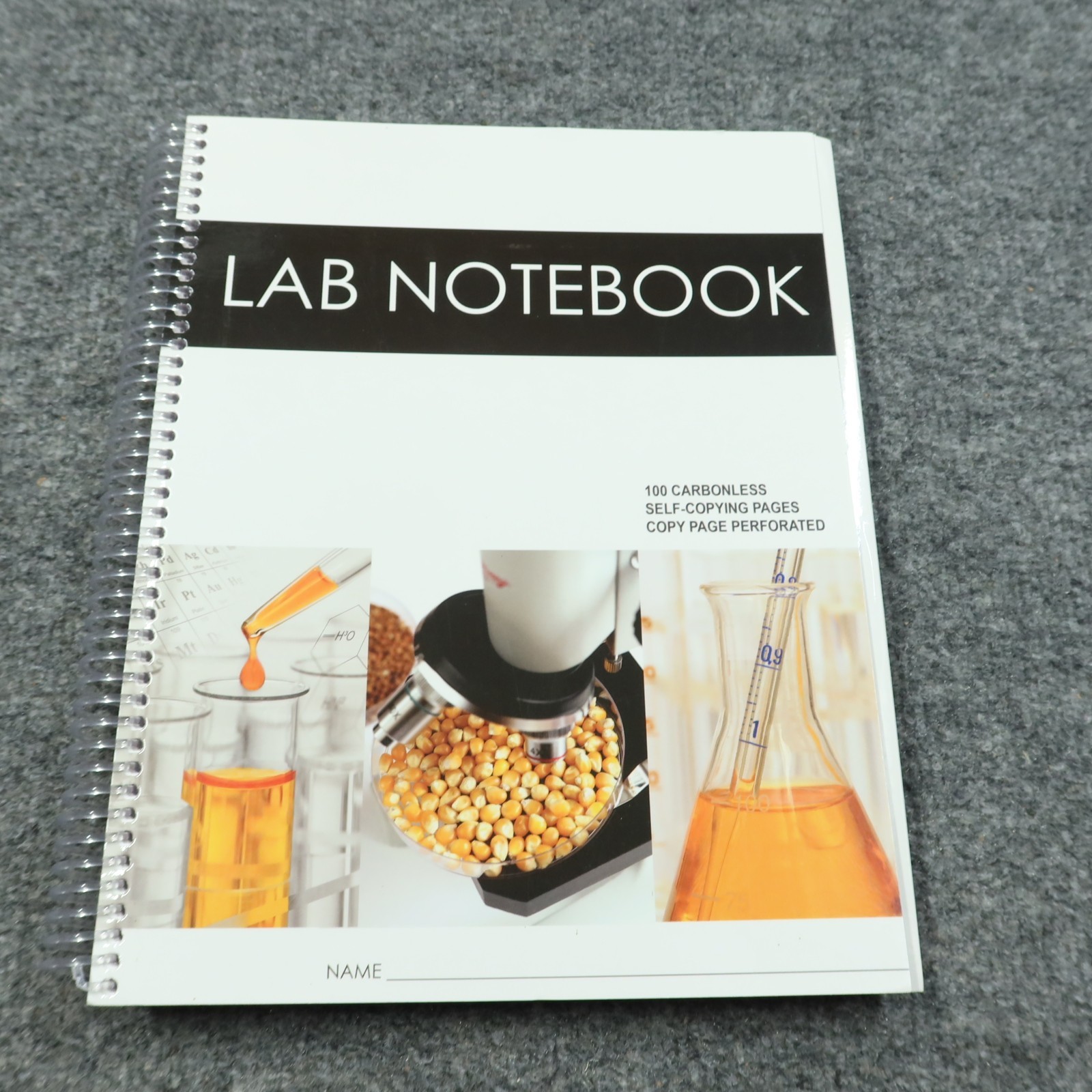 Lab Notebook Barbakam Science Carbonless Self-Copying Pages Copy Page Perforated