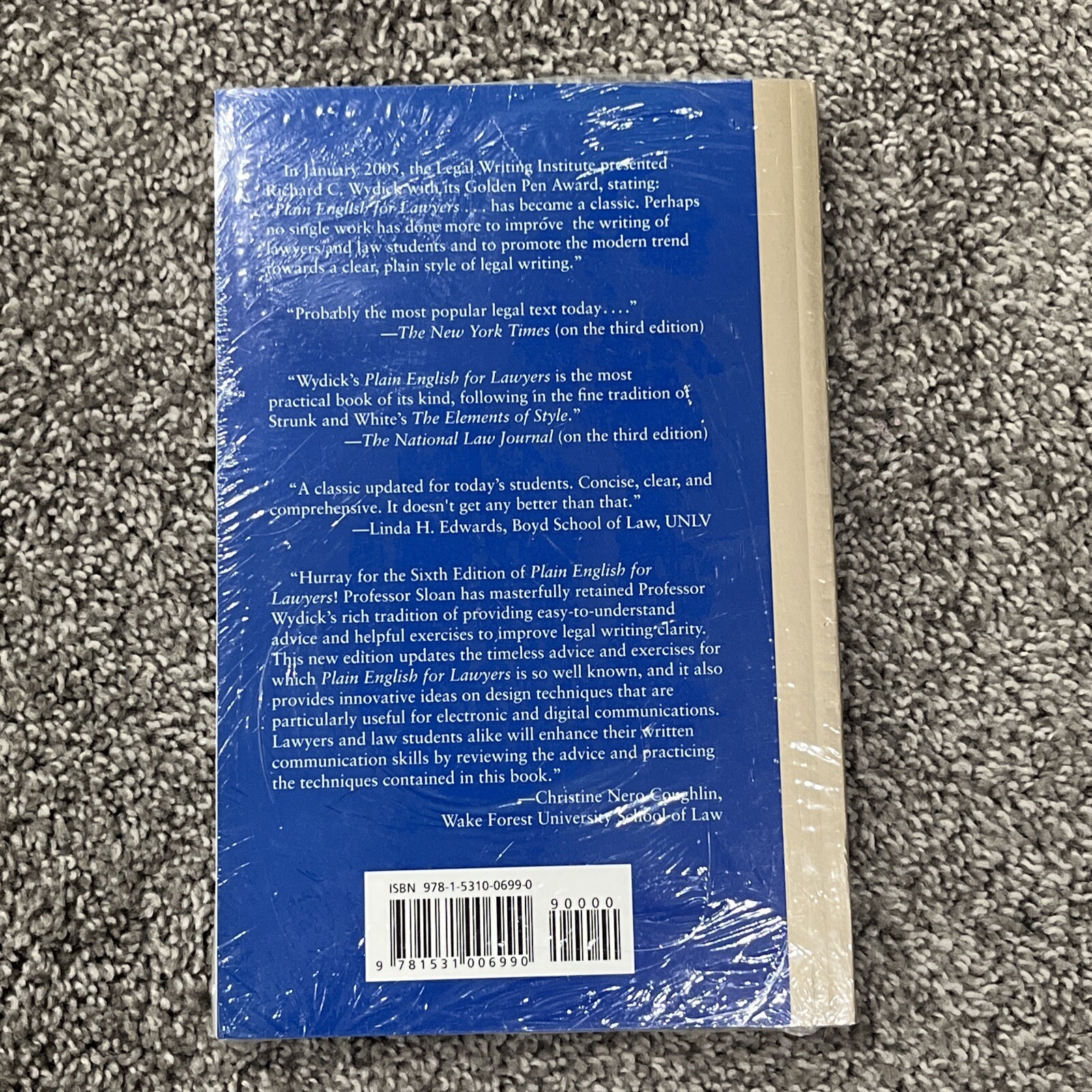 Sealed! NEW Plain English for Lawyers by Amy E. Sloan and Richard C. Wydick 2019