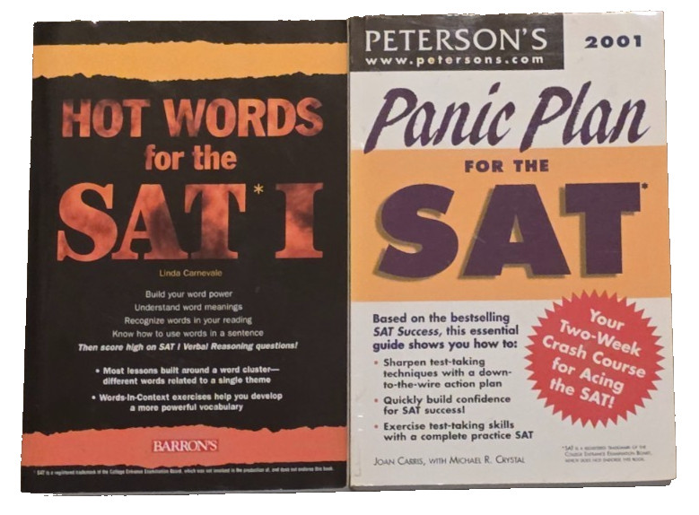 SAT Study Guide 2-Book Set: Hot Words Vocabulary + Panic Plan Prep