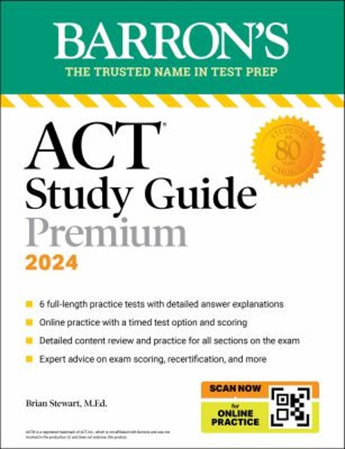 ACT Study Guide Premium Prep, 2024: 6 Practice Tests + Comprehens