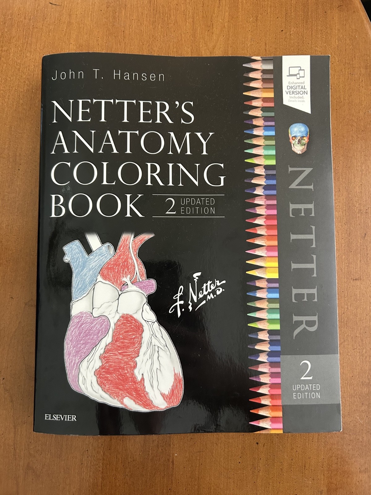 **NEW** Netter’s Anatomy Coloring Book 2 Updated Edition with Digital Access