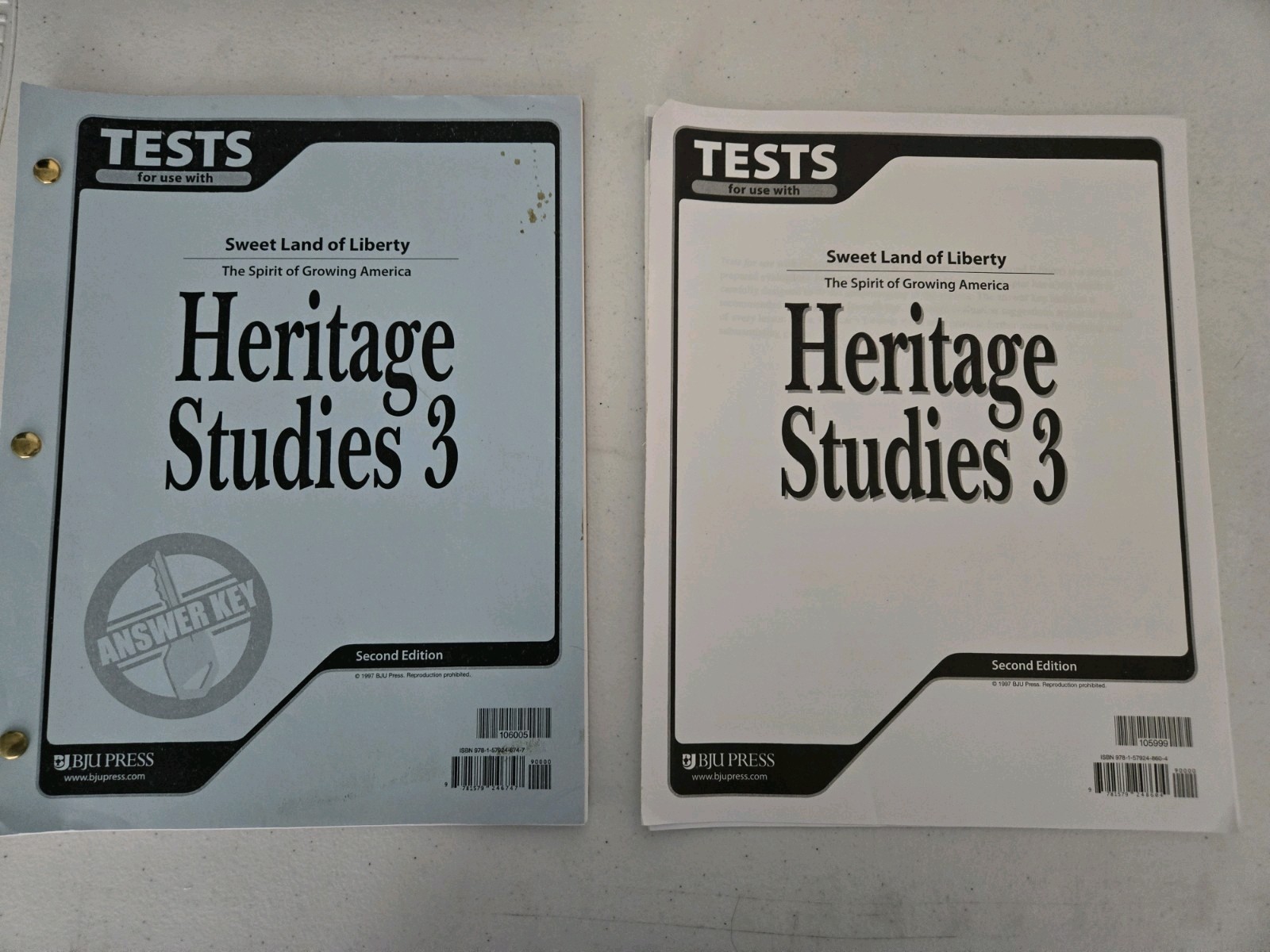 BJU Heritage Studies 3 Second Edition Complete Set, Teacher’s Guide Etc.