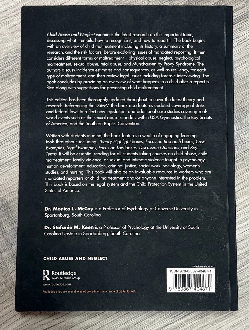 Routledge Child Abuse and Neglect 3rd Edition Paperback Textbook McCoy & Keen