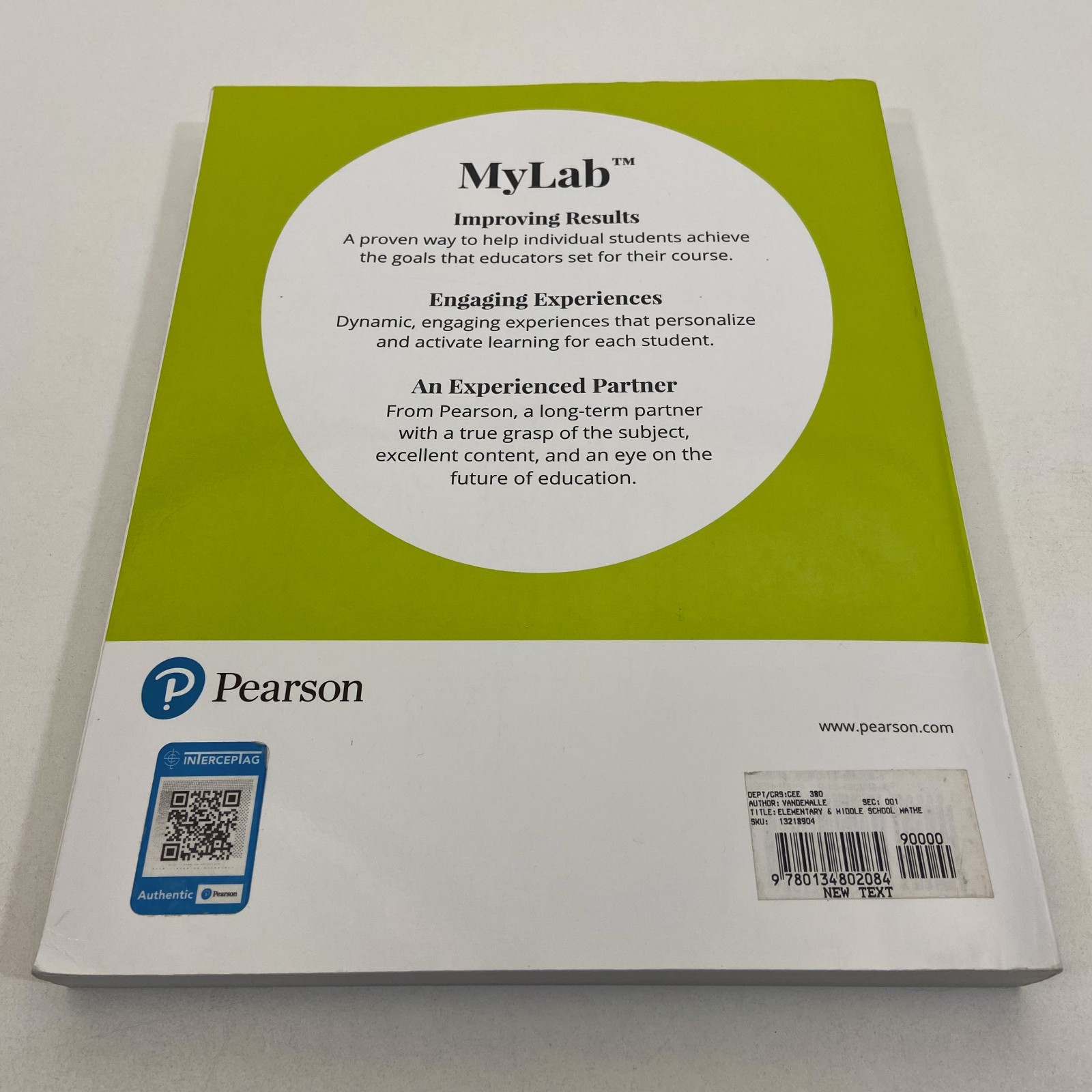 Elementary & Middle School Mathematics 10th Edition 2019 TPB Teaching Develop