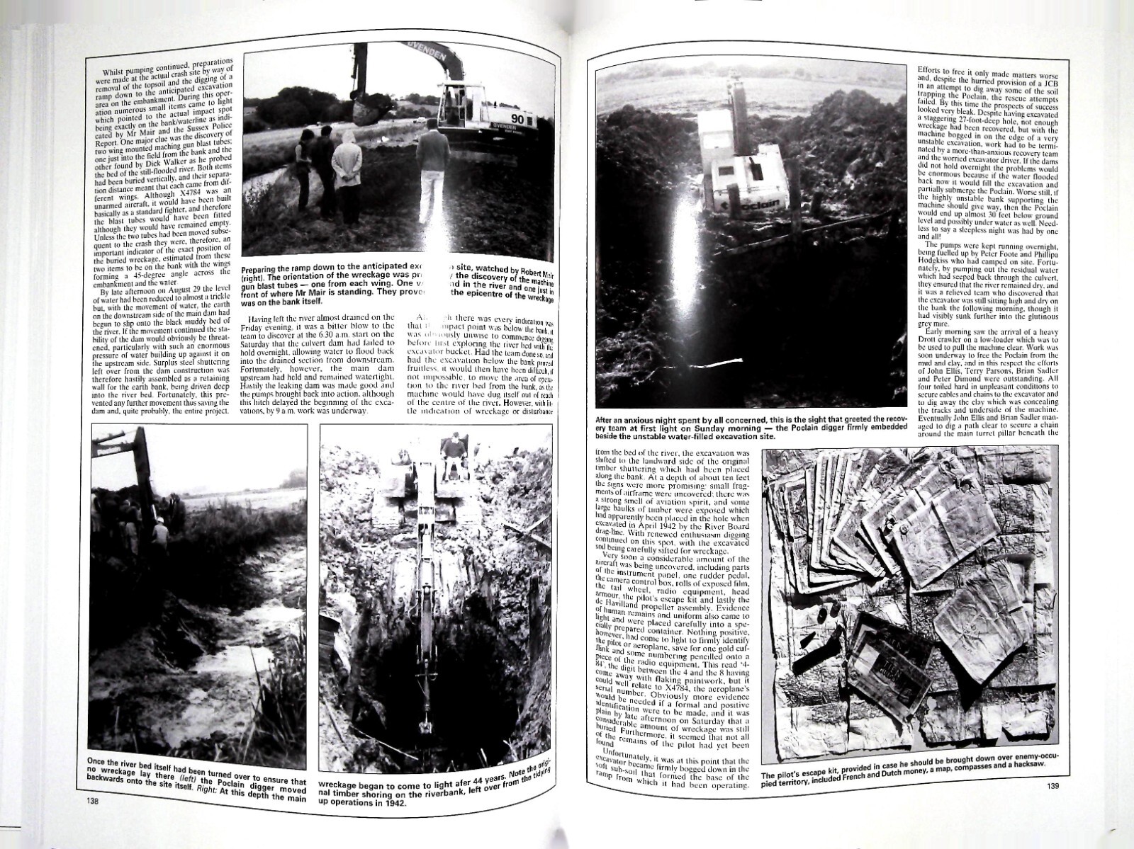 Wreck Recovery in Britain Then and Now Military Aircraft Book, New Old Photo’s