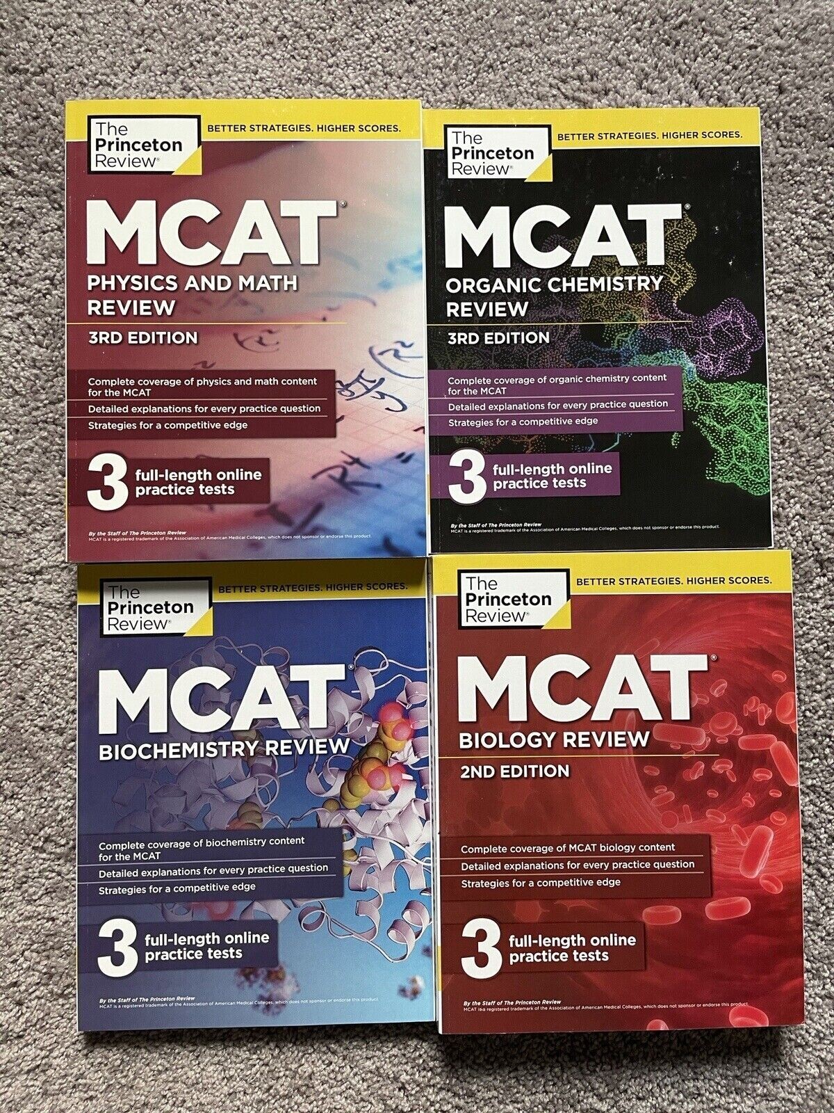 Princeton Review MCAT Subject Review Complete Box Set (3rd Edition) + Workbooks