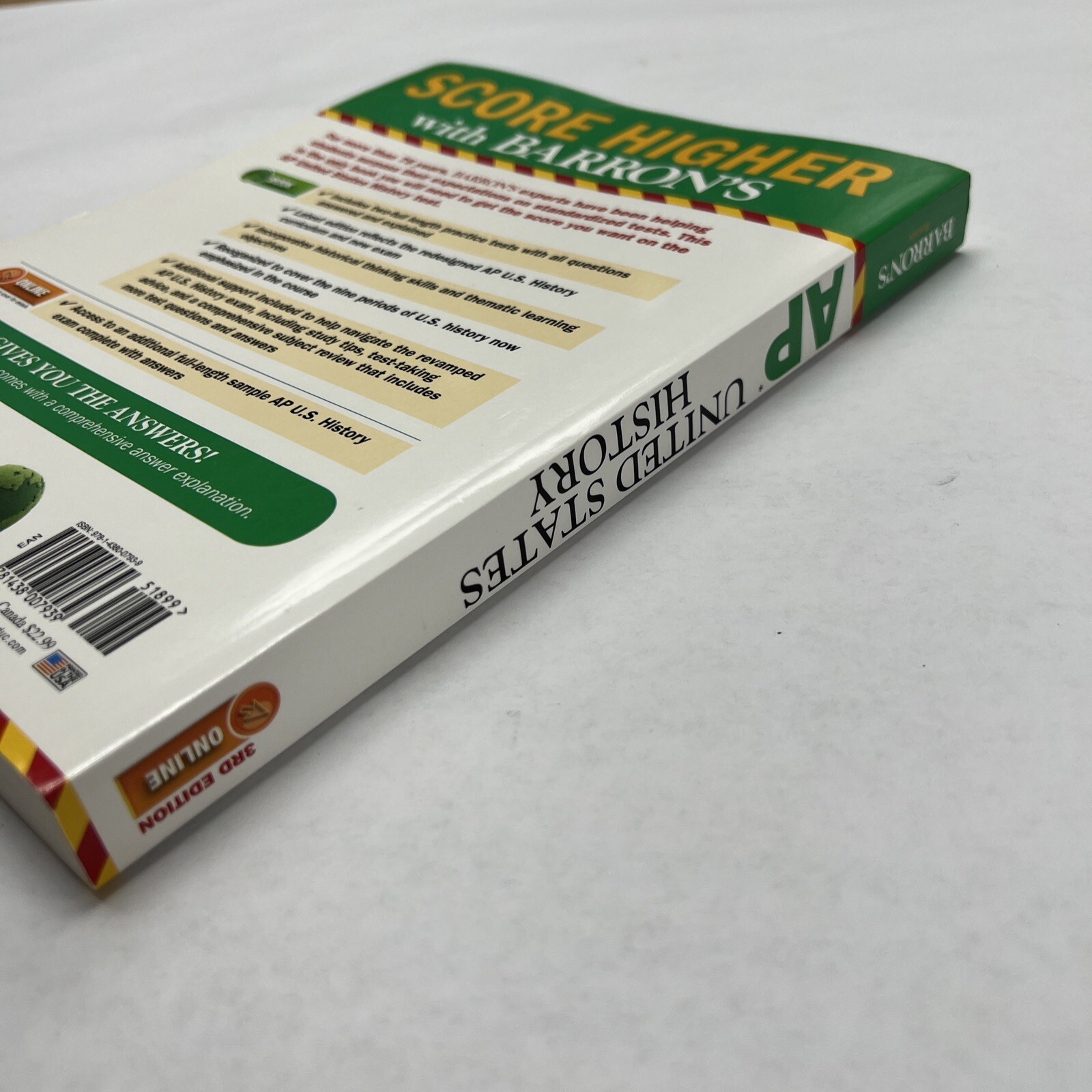 Barron’s AP United States History, 3rd Edition by Eugene V. Resnick (2016, Trade
