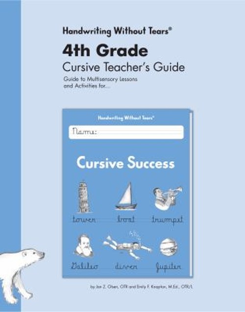 4th Grade Cursive Teacher’s Guide Paperback Emily F., Olsen, Jan